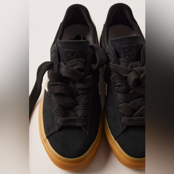 New Veja Campo Bold Sneakers Black Pierre Free People - Picture 3 of 7